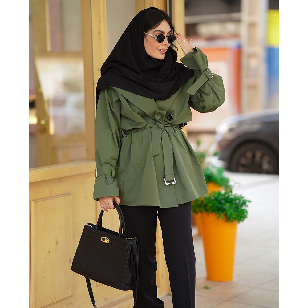 ترنچ کت مدل short green