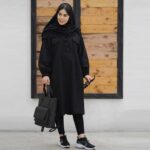 مانتو جلوبسته کتان مدل Iran