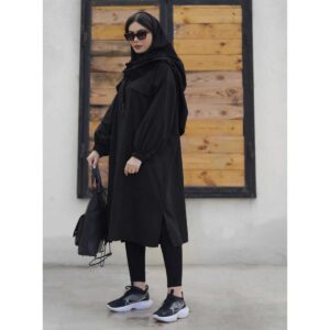 مانتو جلوبسته کتان مدل Iran