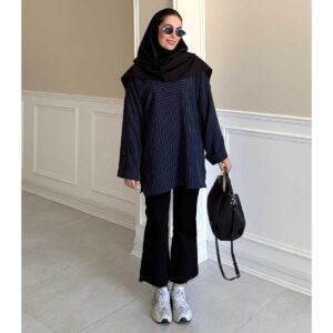 مانتو راه راه مدل Afra